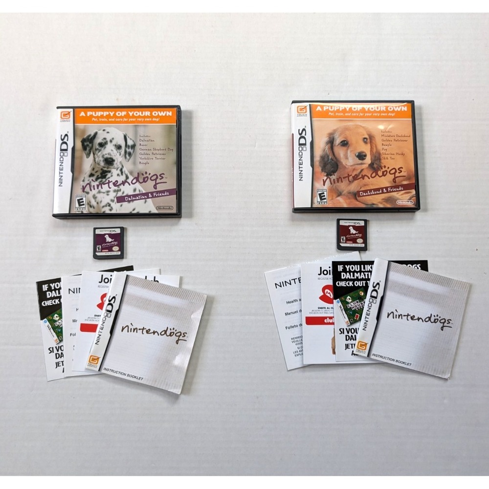 Nintendogs Nintendo DS Game Lot Dachshund Dalmatian & Friends